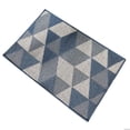 thumbnail image 1 of Advancent Felpudo para interiores, alfombra antideslizante absorbente de agua, lavable, decorativa, rectangular, para cocina, baño y dormitorio Decoración del hogar Geometría/Azul marino Advancent HA067378-02, 1 of 6