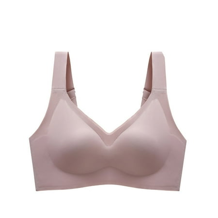 

Women Comfort Bralette Soft Seamless Leisure For Women Girls Pink L