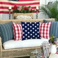 thumbnail image 5 of Bless Our Home America Stars Throw Pillow Covers, 18 x 18 Inch 4th of July Patriotic USA Flag Cushion Case for Sofa Couch, Independence Memorial Day, 5 of 5