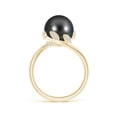 thumbnail image 2 of ANGARA Tahitian Cultured Pearl Olive Leaf Bypass Ring in 14K Yellow Gold for Women | June Birthstone, Birthday, Anniversary, Jewelry Gift for Women | Pearl Ring, 2 of 8