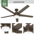 thumbnail image 4 of Hunter 60 inch Aerodyne Wi-Fi ENERGY STAR® Matte Bronze Ceiling Fan with LED Light Kit, Reversible Blades, and Handheld Remote, 4 of 18