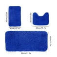 thumbnail image 3 of LEFTHIGH Home Solid Color Bath Mats 3 Set Bathroom Rugs for 3 Pcs Toilet Mats Universal Soft Comfortable Water Absorption Non-Slip Thick Machine Washable Easier to Dry Dark Decor, 3 of 7