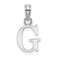 thumbnail image 1 of Diamond2Deal 14K White Gold Block Letter G Initial Pendant for Women, 1 of 6