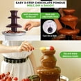 thumbnail image 5 of NutriChef Máquina Calentadora de Chocolate Inoxidable Eléctrica de Fuente Fondue de Chocolate de 3 Niveles, 16 Oz, 5 of 5