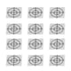 thumbnail image 5 of 100 parches adhesivos reflectores de resina con láminas reflectantes autoadhesivas para estudio con estación total de 2 x 2 cm, 5 of 15