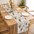 thumbnail image 3 of Table Runner 72 Inches Long for Kitchen Dining, Grey Yellow Diamond Dresser Scarf Farmhouse, Dining Table Decorations for Wedding/Parties, Modern Geometric Middle Century Beige 18 x 72 In, 3 of 8