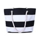 thumbnail image 1 of Bolso tote de lona con asa superior con cremallera Tote Shopper 1 pieza Beige Negro, 1 of 2