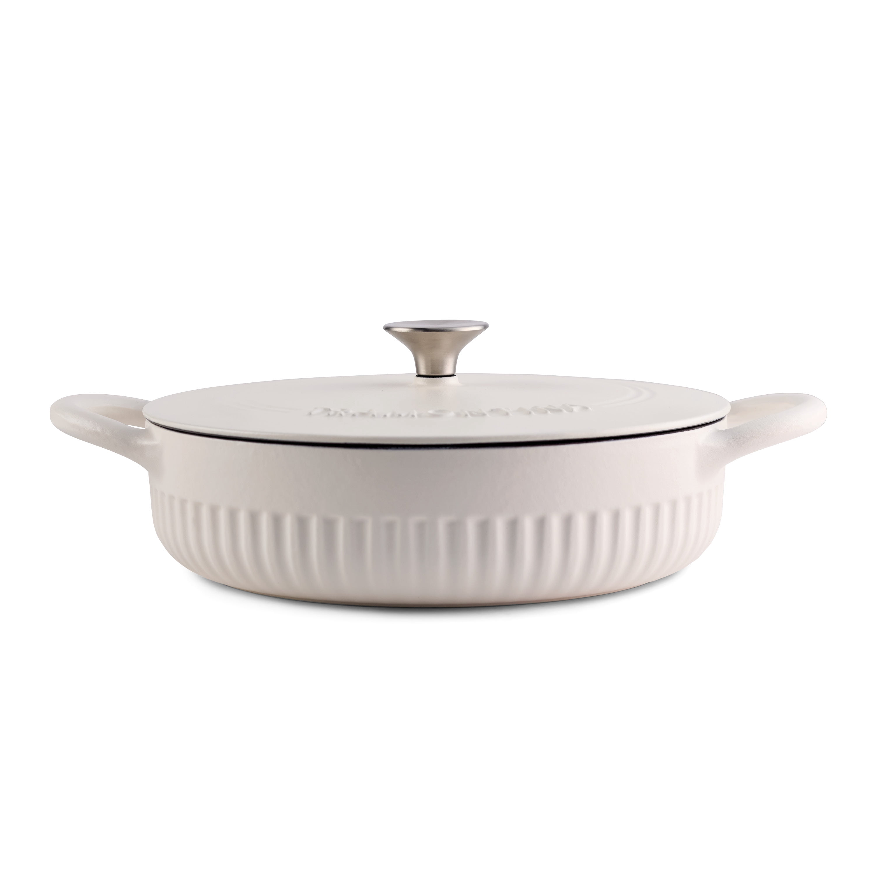 Tramontina Mesa 3.5 Qt Enameled Cast Iron Braiser White