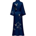 thumbnail image 5 of AMITOFO Long Silk Kimono Robes for Women Lightweight Silky Satin Floral Bathrobe Soft Cozy Ladies Housecoat Loungewear, 5 of 8