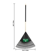 Expert Gardener 30-inch Wood and Poly Leaf Rake