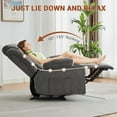 thumbnail image 3 of QinaQin Fauteuil Inclinable Pivotant à Bascule, Fauteuil Inclinable Manuel avec Massage, Chauffage et Rangement Latéral, 3 of 6