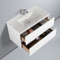 thumbnail image 3 of Blossom Assisi 36" Bathroom Vanity w/ Ceramic Sink | Glossy White| Basin| Wall-Mount Vanity Storage, 3 of 8