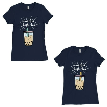 Boba Milk Best-Tea BFF Gift Matching Shirts Womens Navy (Best Milk For Men)