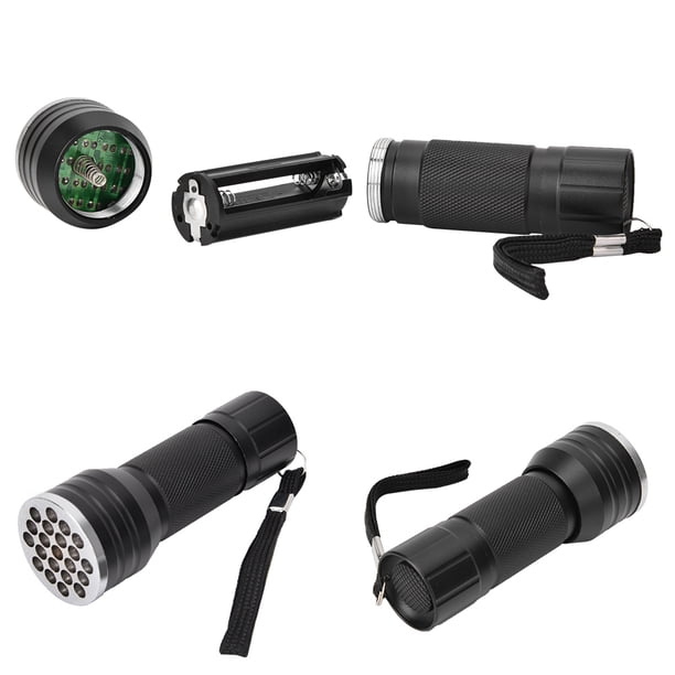 Linterna UV, Linterna Ultravioleta De 395-400 Nm, 21 Cuentas De Lámpara, Luz Negra LED Para Curar Pegamento UV, Linterna LED Para Reparación De Teléfonos Móviles, Luz