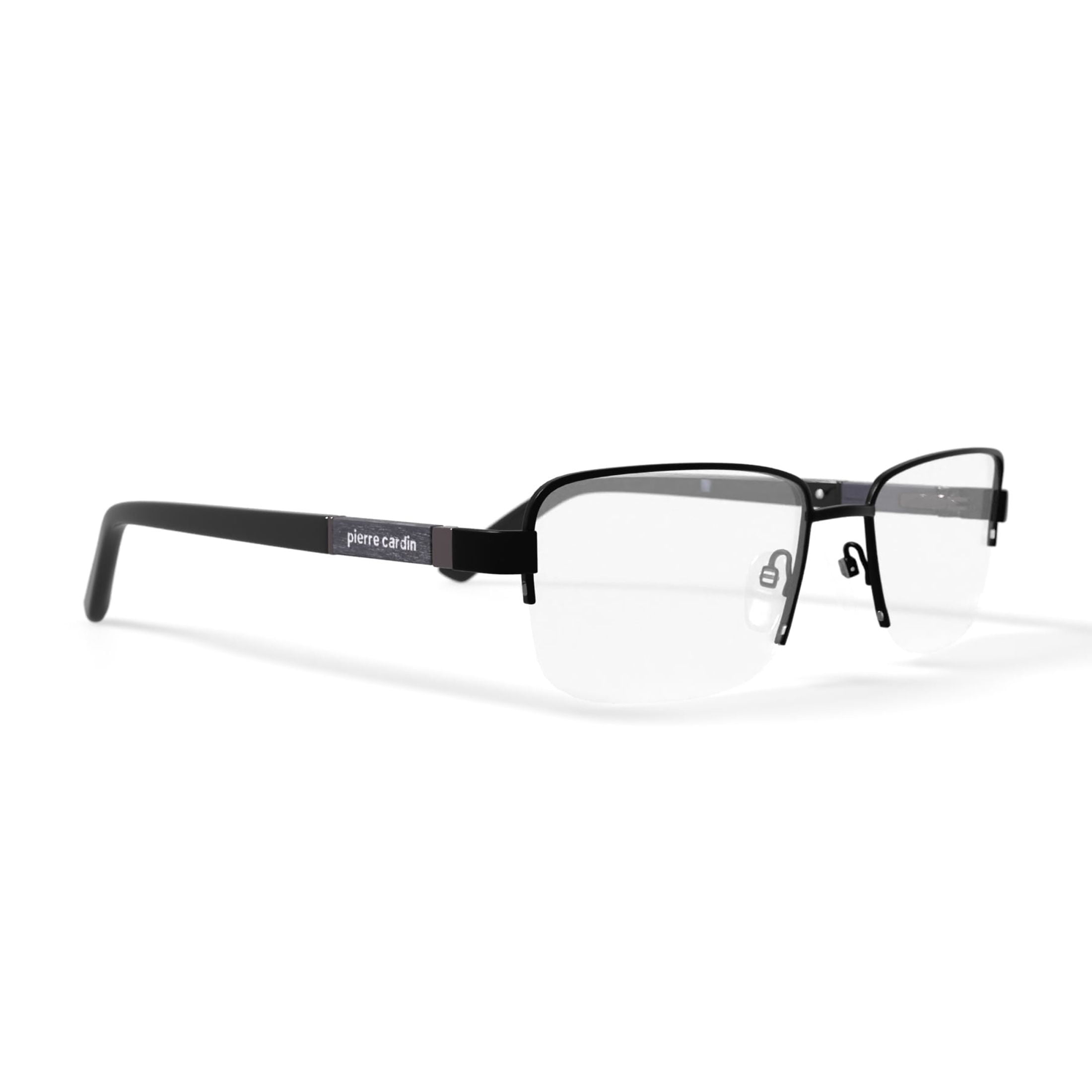 Pierre Cardin Men’s Rectangular Eyeglasses, PC6807, Matte Black, 54-18-140, with Case
