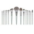 thumbnail image 1 of Make Up Brushes, Soft Bristles Cosmetic Makeup Brush Set Silver Firm Brush Handle Handcrafted 14pcs  For Daily Use, 1 of 8