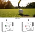 thumbnail image 3 of Telémetro de golf con interruptor de inclinación, recargable por USB, aumento de 6,5X, alcance de 656 yardas, telémetro láser para golf, color negro, 3 of 14