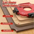 thumbnail image 3 of 7 Pcs Router Corner Radius Jig Template Kit | 3-in-1 Aluminum Alloy Guide for R10 R15 R20 R25 R30 R35 R40 R50 R60 & T10 T20 T30 T35 T40 T50 T60 | Use with Handheld Router and Router Table, 3 of 6