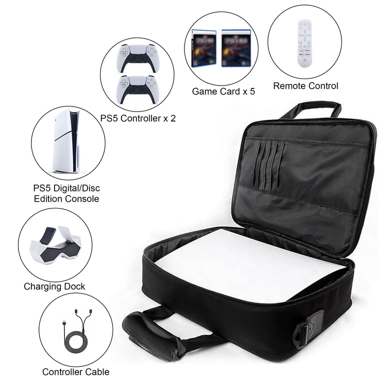 TSV PlayStation PS5 Electronics Carrier: Travel Bag for PS5 Disc