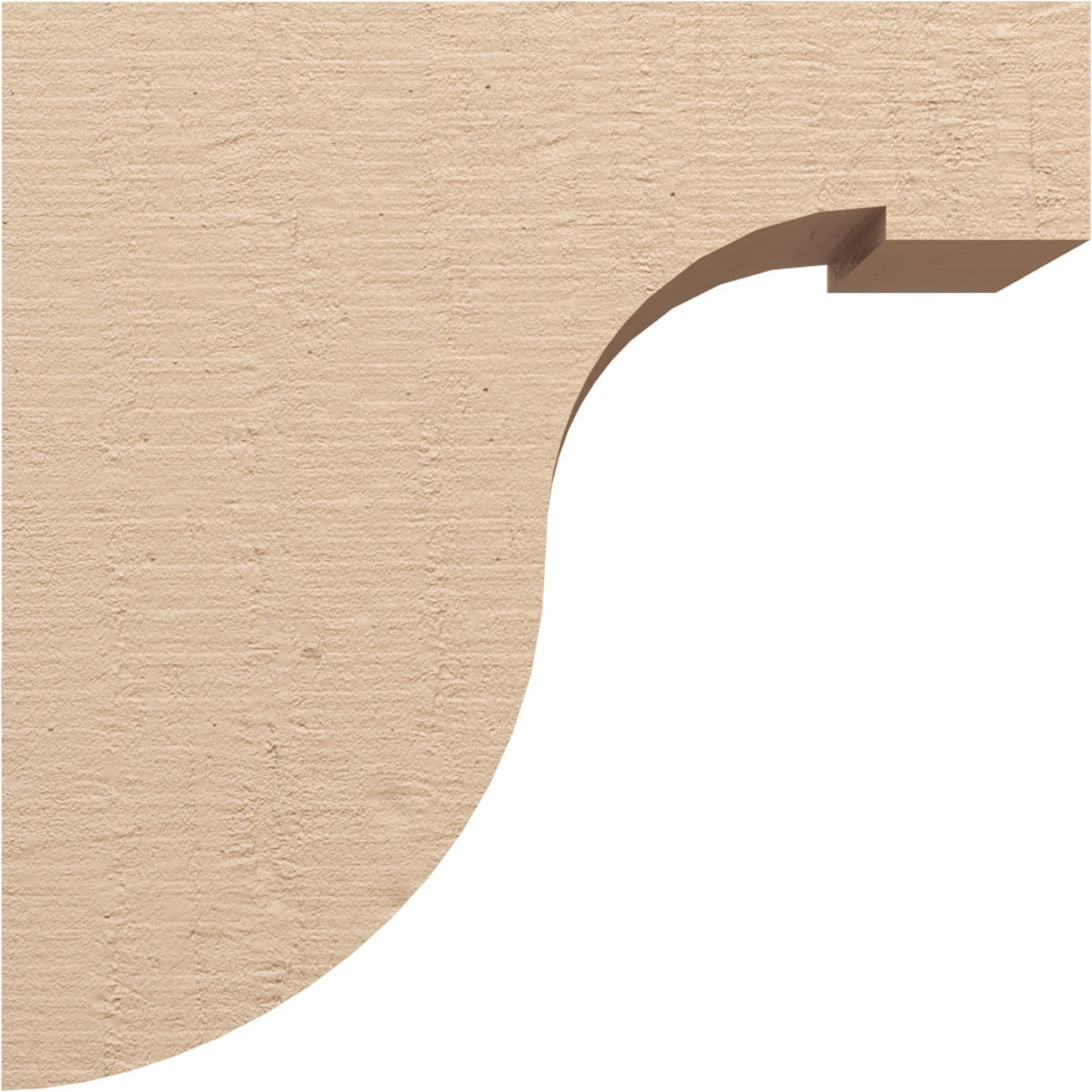 12"W x 24"D x 24"H Classic Del Monte Rough Cedar Woodgrain TimberThane Corbel, Primed Tan