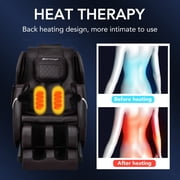 BestMassage Massage Chair,Electric Shiatsu Full Body Zero Gravity Massage Recliner Chair Built-in Heat,Brown