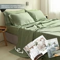 thumbnail image 5 of Simple&Opulence 100% Linen Sheet Set Solid Color- 6 Pcs Washed French Flax Bed Sheets (1 Flat Sheet, 1 Fitted Sheet, 4 Pillowcases) - Breathable Home Collection (Basic Sage Green, King), 5 of 8