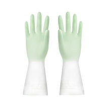 Qnjujn Dishwashing Gloves Heavy Duty - Latex-Free Waterproof Cleaning Gloves for Kitchen/Gardening, Multi-Color, Long Cuff Protection