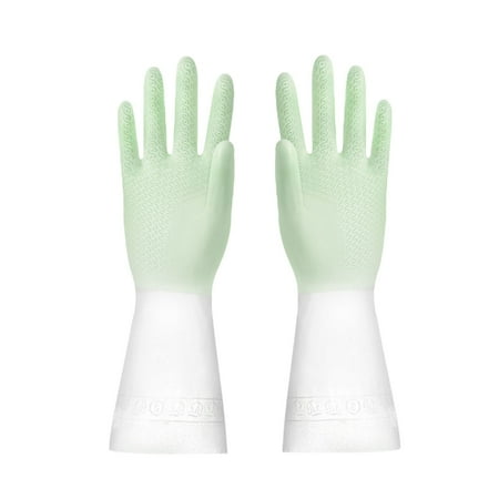 Waterproof Gloves for Kitchen Gardening Housework & Laundry Assorted Colors Easy to Clean Durable Protective Gloves for Home Office Restaurant Hotel Use for Dishwashing Pet Care Car Washing Green