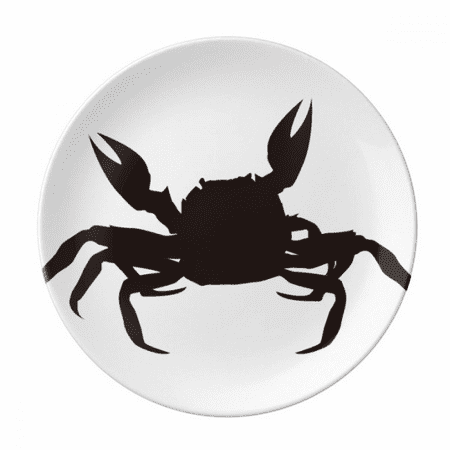

Black Crab Illastrate Marine Organism Plate Decorative Porcelain Salver Tableware Dinner Dish
