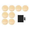 thumbnail image 1 of KLKCMS 8 Pieces Unfinished Wood Coasters for Crafts with Non Slip Pads Blank Wooden Coasters Tabletop Protection for Dyeing Writing Round, 1 of 9