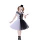 thumbnail image 2 of Disfraz de payaso de carnaval de Halloween, lindo vestido de tutú blanco y negro para niña, vestido de fiesta de cumpleaños, regalo festivo, conjunto de accesorios de ropa, 2 of 5
