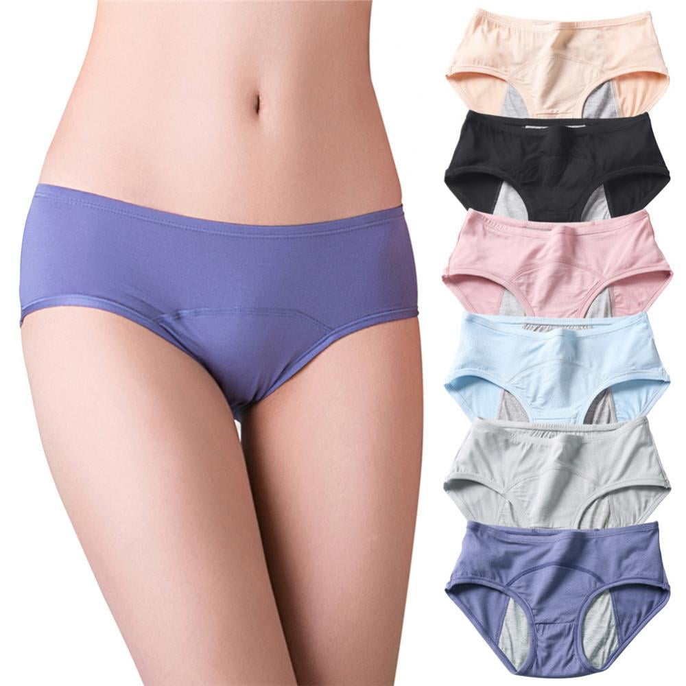 Women's Menstrual Period Physiological Panties Leakproof Cotton Underwear Brief 