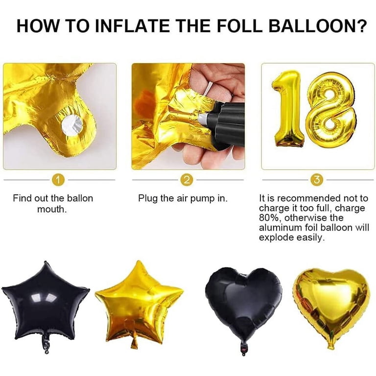 Decorazione di compleanno per 18° compleanno, 18° compleanno, decorazione per ragazze, oro 18° compleanno, ghirlanda di palloncini per 18° compleanno, 18° anno, oro, decorazione di compleanno