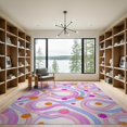 thumbnail image 2 of ODIKA Flowing Ribbons Bright Accents Flat Color Edges Abstract Design for Master Suite, California King, Under Bed, Foldable Easy Care, 2 of 7