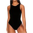 thumbnail image 3 of jsaierl Womens Jumpsuits and Rompers, Fashion Sexy Women's O-Neck Sleeveless Slim Ladies Bodysuit Solid Jumpsuit, 3 of 9
