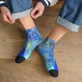 thumbnail image 3 of Fuzoiu Peacock Print Adult Socks, Crew Moisture-wicking Socks, Unisex Cushion Crew Socks,Casual Sports Ankle Socks, 3 of 7