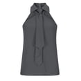 thumbnail image 3 of Womens Tank Tops 1PC Set Blouse Tie Neck Sleeveless Shirt Slim Fit Top Off Shoulder Casual Pullover Tops for Women Trendy, 3 of 4