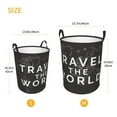 thumbnail image 5 of Haiem Travel The World1 Leather Dirty Clothes Laundry Basket,Sturdy & Waterproof,Collapsible Round Design For Efficient Space Management,Multi-Purpose Storage Basket, 5 of 8