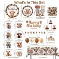 thumbnail image 4 of Morabloomy Brown Cow Birthday Decorations Tableware, 197 Pcs Western Farm Animals Set Serves 25 Guests, 4 of 8