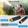 thumbnail image 6 of 75ft Metal Garden Hose, Stainless Steel Water Hose with 10 Function Nozzles, Heavy Duty Water Pipe with 3/4 inch Brass Fittings, Kink & Tangle Free, Puncture Resistant, Rust Proof for Yard (Black), 6 of 10