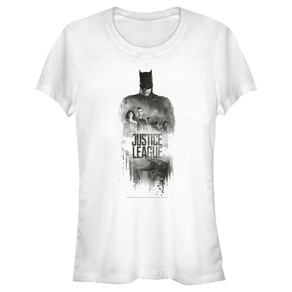 Junior's Zack Snyder Justice League Batman Shadow  Graphic Tee White Large