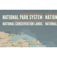 thumbnail image 4 of NPS x USFS x BLM x FWS Interagency Map 24x36 Poster: National Park System, National Forest System, National Wildlife Refuge System, BLM National Conservation Lands, 4 of 4