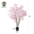 thumbnail image 6 of DR.Planzen 2 Pack 4ft Pink Artificial Dogwood Tree, Lifelike Faux Dogwood Flower Tree with Green Leaves for Home Decor Indoor Outdoor, Spring Decoration for Living Room Office, 6 of 8