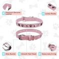thumbnail image 3 of Leather Dog Collars for Small Medium Dogs with Rivet, Adjustable Studded Cute Dog Collar for Pet Boy Girl Kitten Cats, Bling Spiked Puppy Collars 1Pack, 3 of 8