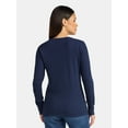 thumbnail image 3 of Time and Tru Women's Thermal Tee with Long Sleeves, Size XS-XXXL, 3 of 5
