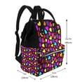 thumbnail image 2 of Fuzoiu Colorful Hearts Print Diaper Bag Backpack,Baby Essentials Travel Tote,Multi function Waterproof Diaper Bag, Travel Essentials Baby Bag - Unisex, 2 of 6