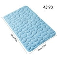 thumbnail image 3 of untoiry Embossed Bath Mat Quick-Drying Solid Color Shower Absorbent Bathroom Rug Large Kitchen Washroom Door Bathmat Kids Safety Light Blue 45x70cm, 3 of 6