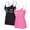 2PCS#-001 Watermelon Red, variant on 2 Piece Built In Bra Tank Tops for Women Shelf Bra Camisoles Adjustable Spaghetti Strap Shelf Bras Workout Basic Padded Undershirts