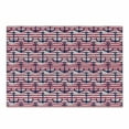 thumbnail image 1 of Harbour Stripe Cutting Board, Blue Anchors on Horizontal Paintbrush Stripes Marine Graphic, Decorative Tempered Glass Cutting and Serving Board, Small Size, Dark Blue Magenta White, by Ambesonne, 1 of 1
