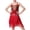Red, variant on Odeerbi Kids Girls Sequin Sparkly Latin Dance Dress Stage Performance Outfits Summer Cotton Fringe Slip Dress Sleeveless Camisole Dance Practice Outfit Tassel Dress